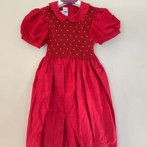 Red Silk Dress by boutique co. Prince and Princess